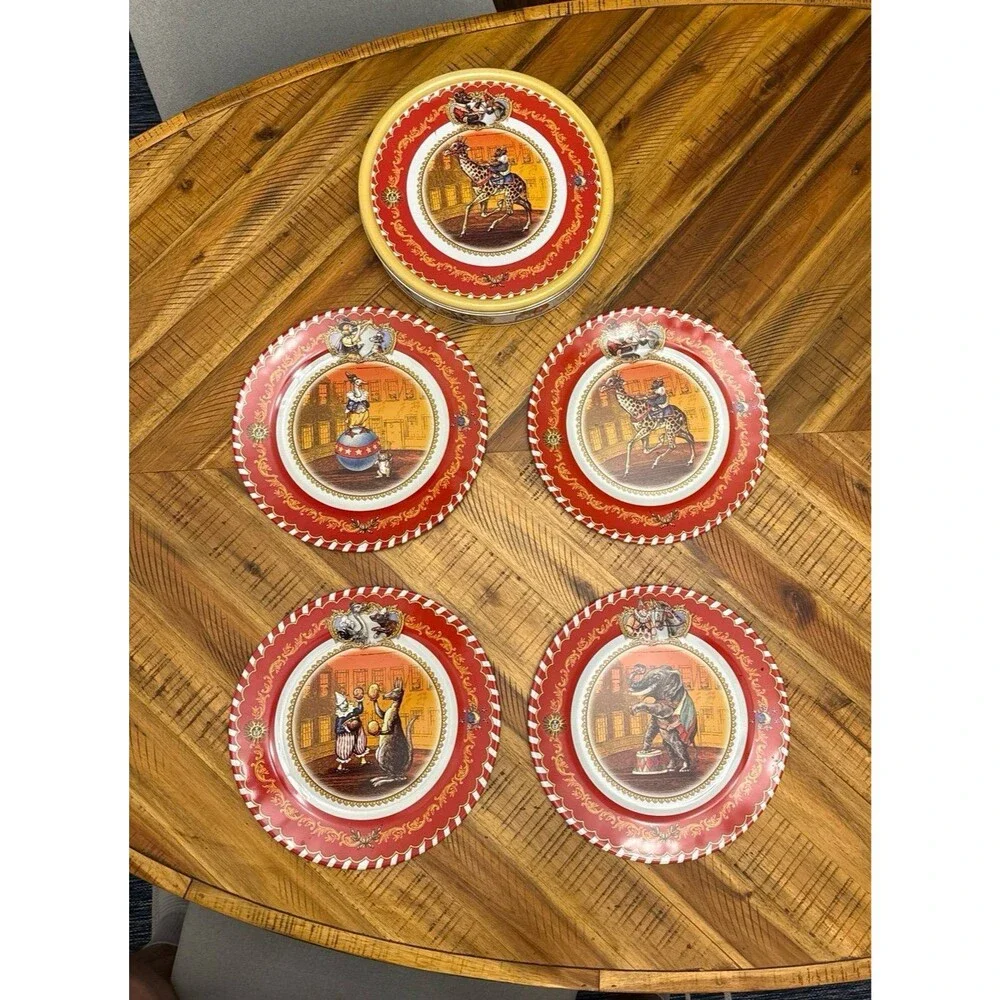 Restoration Hardware Circus Tin Plates set